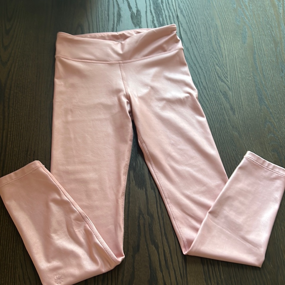 Brand new, never worn, pink metallic leggings from Athleta